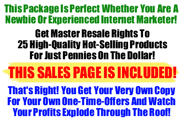 Get These 25 MRR Products + Sales Page & Additional Graphics For Only $5.95