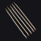 Luxury Roman Crystal Geometric Chain Bracelet