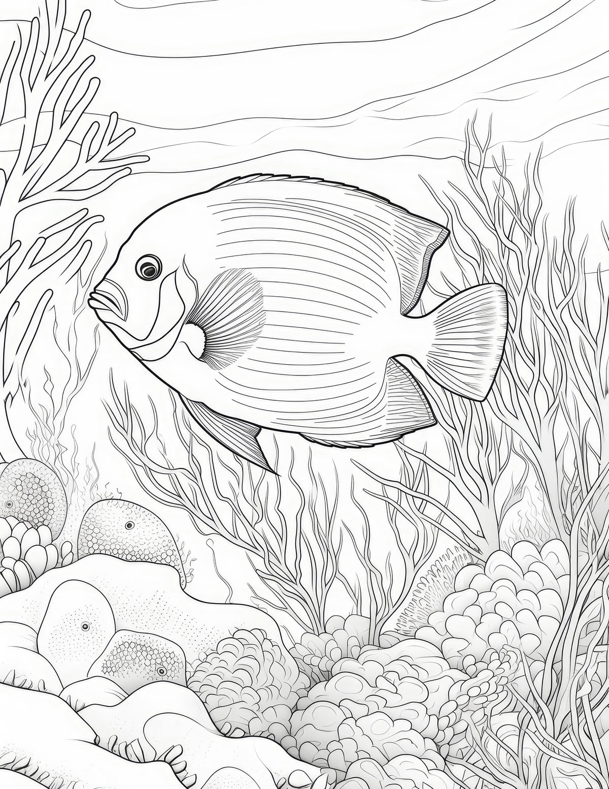 40 Ocean Coral Life Coloring Pages – Resellable PLR for Kids
