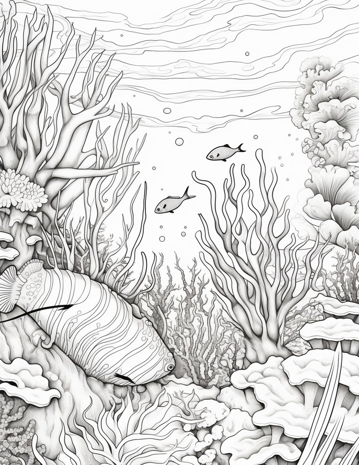 40 Ocean Coral Life Coloring Pages – Resellable PLR for Kids