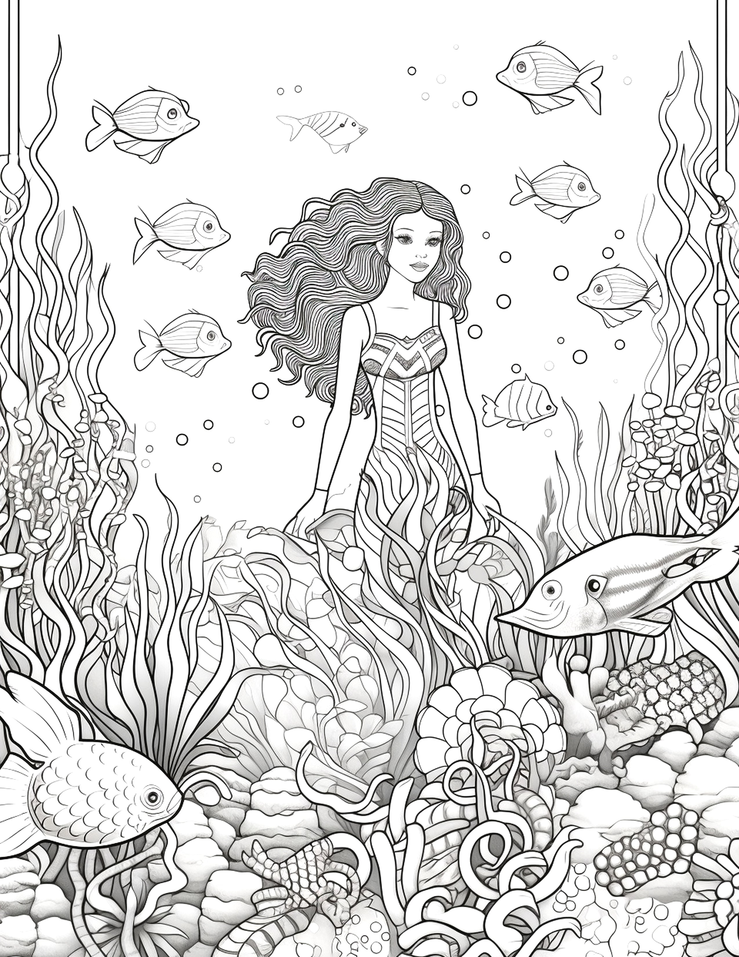 40 Ocean Coral Life Coloring Pages – Resellable PLR for Kids