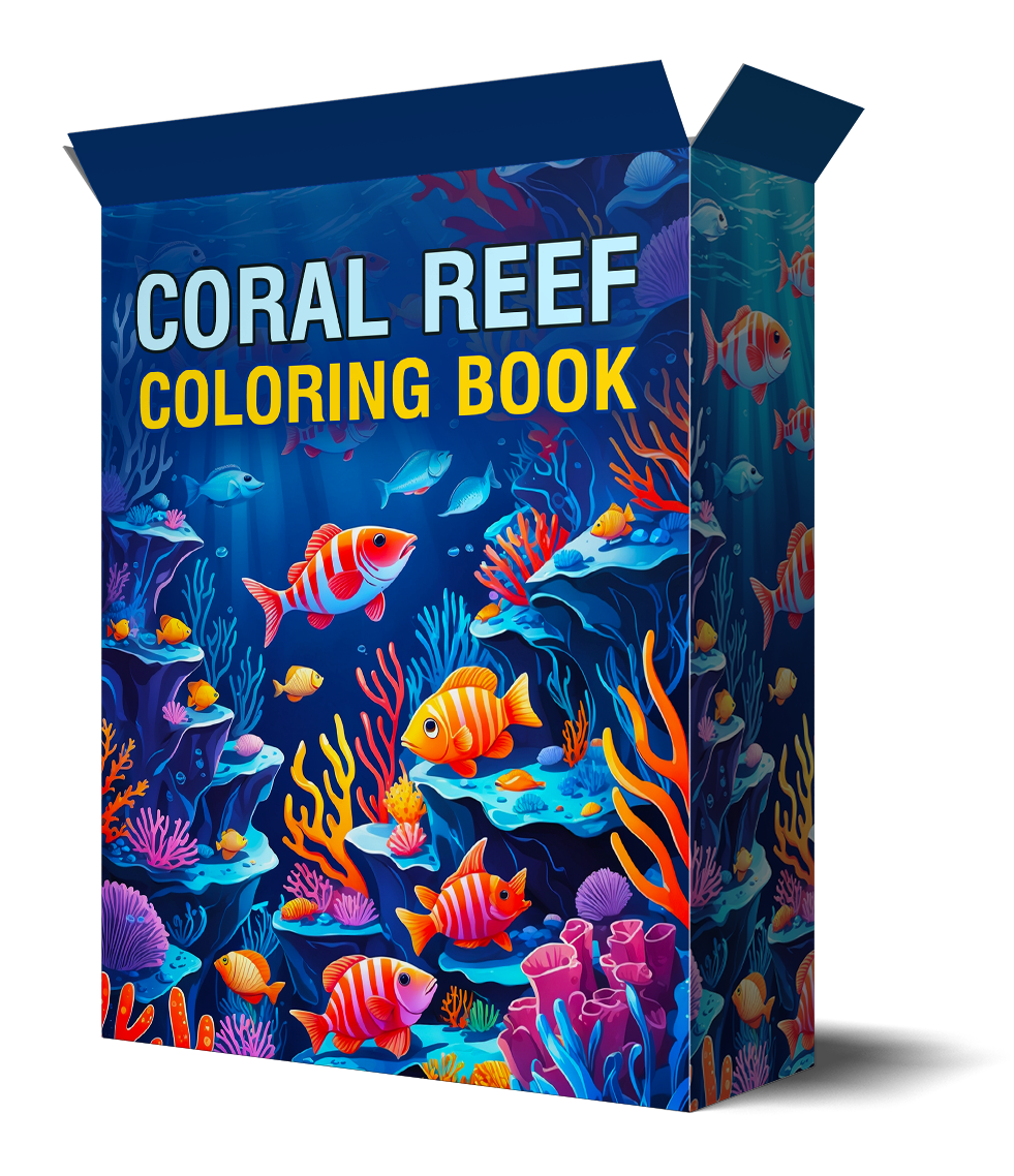 40 Ocean Coral Life Coloring Pages – Resellable PLR for Kids