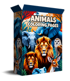 209 Animal-Themed Coloring Pages – Resellable PLR for Kids