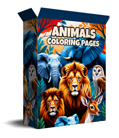 209 Animal-Themed Coloring Pages – Resellable PLR for Kids