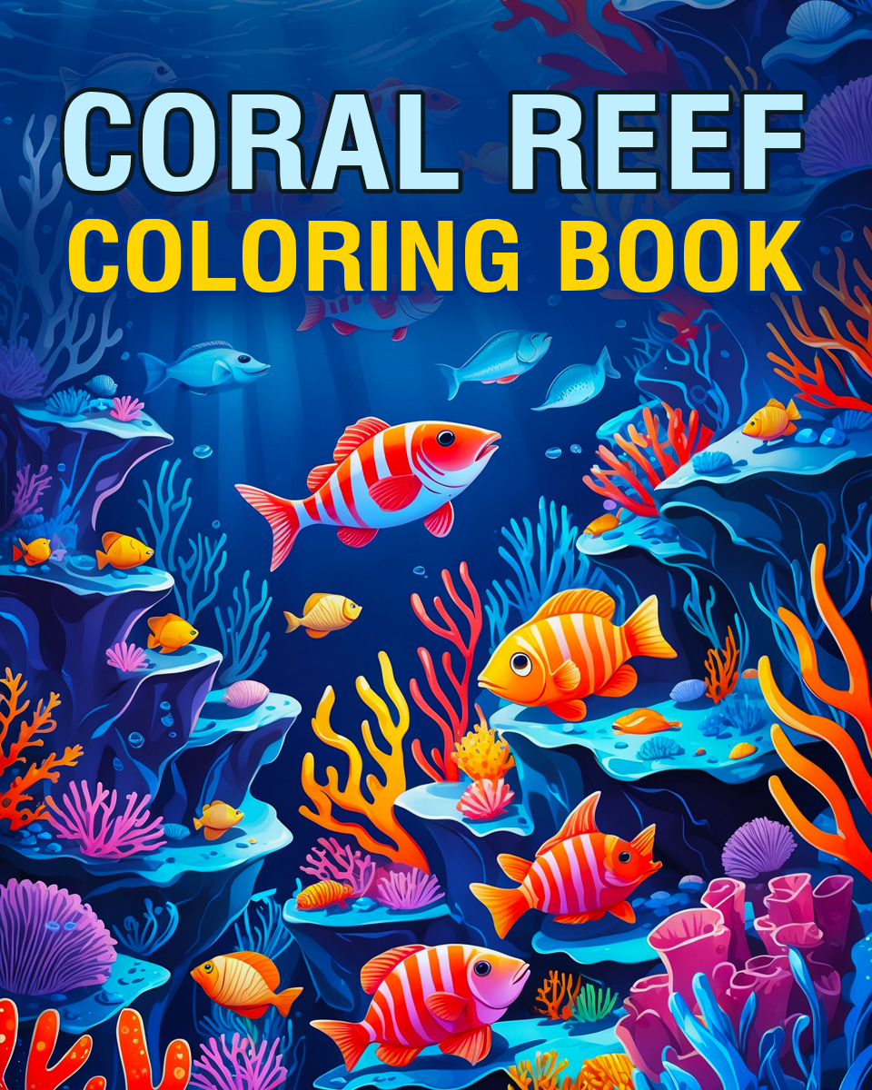 40 Ocean Coral Life Coloring Pages – Resellable PLR for Kids