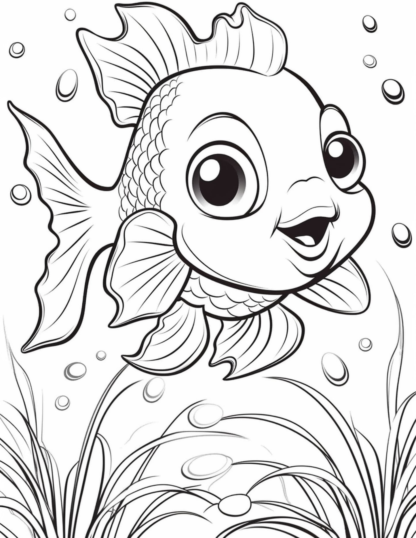 40 Nemo-Inspired Coloring Pages – Resellable PLR for Kids