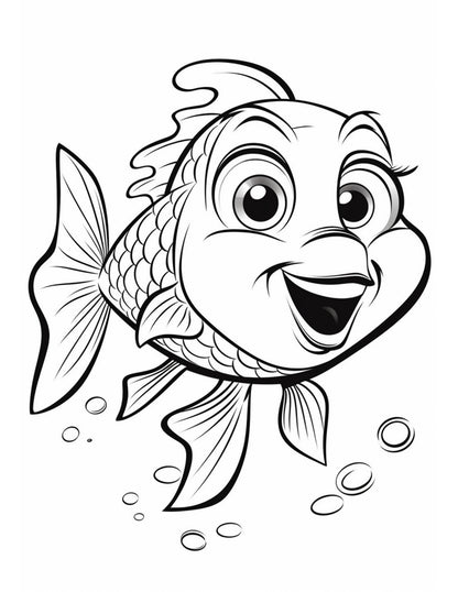 40 Nemo-Inspired Coloring Pages – Resellable PLR for Kids