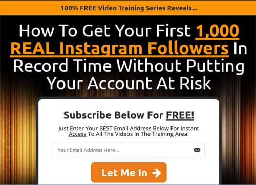 Instagram 1,000 Followers Fast: Video Training Funnel