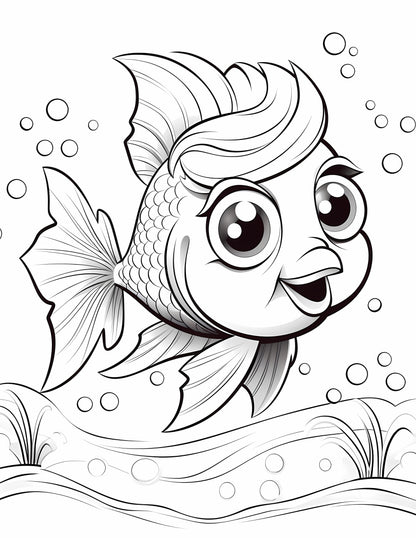 40 Nemo-Inspired Coloring Pages – Resellable PLR for Kids